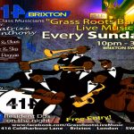 Grass Roots Live Music Sundays at Club 414, Brixton, London, SW9 8LF