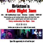 Brixton’s Late Night Jam at Club 414, Brixton, London, SW9 8LF