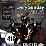 Grass Roots Live Music Sundays at Club 414, Brixton, London, SW9 8LF