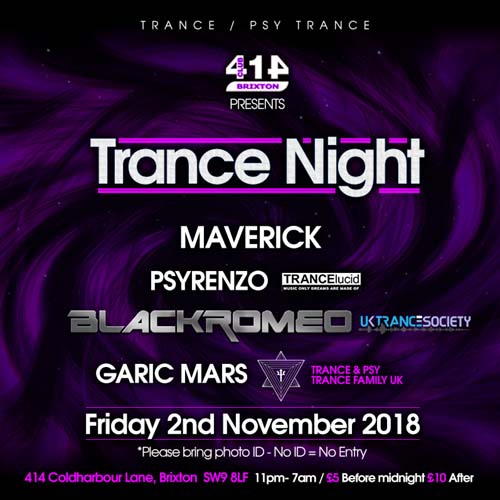 Club 414 Presents Trance Night (Trance & Psy Trance)