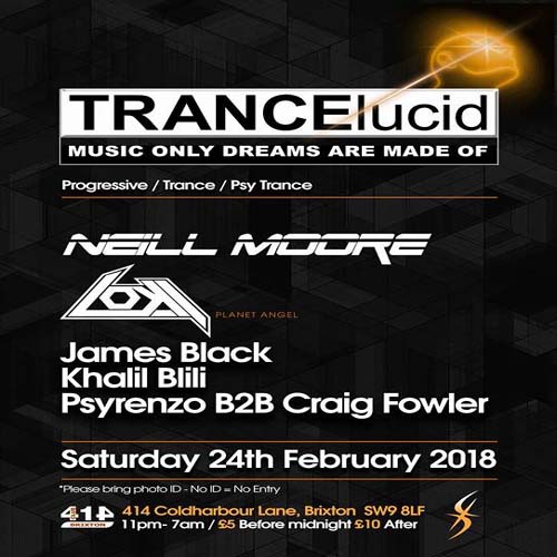 TRANCElucid: February with Neill Moore/Loki/James Black + more.