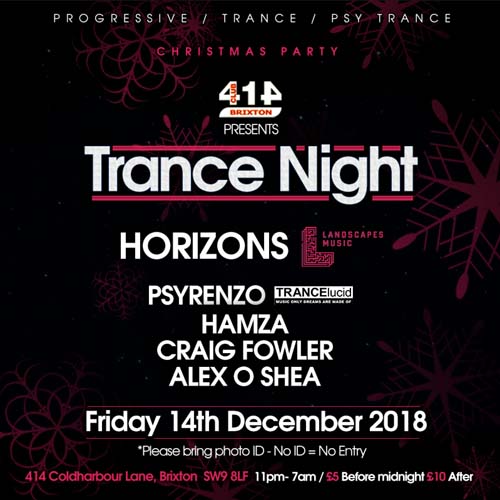 Club 414 Presents Trance Night Christmas Party